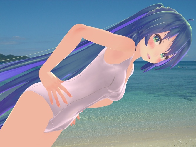スク水ミクさんにハイファイレイヴァーを踊ってもらいました。背景固定を投稿しました。