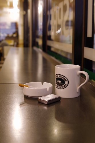 仕事帰りのカフェにて