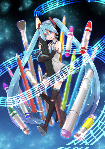 【パソコン】初音ミクの塗り絵