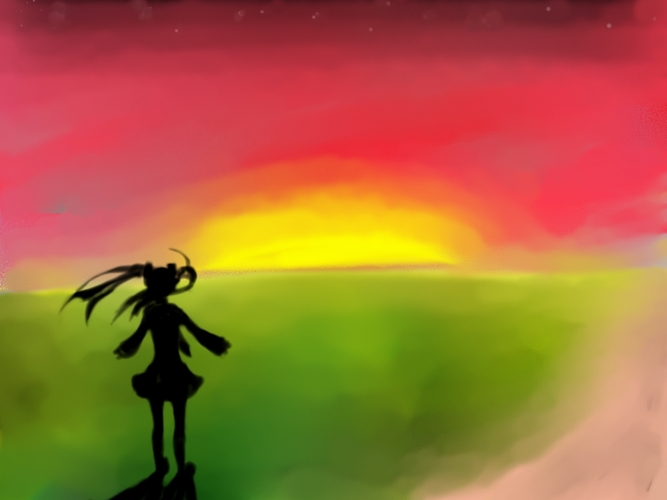 夕日