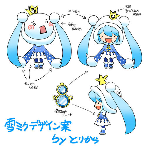 雪ミクだるま
