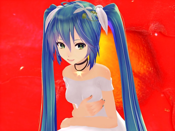 ミクさんと赤い花