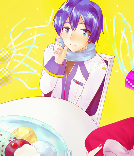みんなにお祝いしてもらうKAITO
