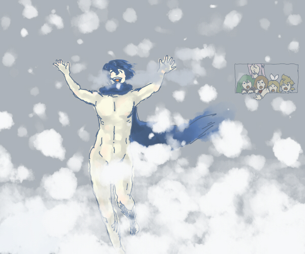 わあ!空からかき氷が!