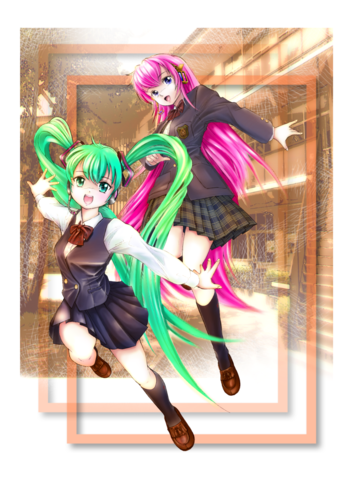 Yamagaku Miku & Ruka w/o logo