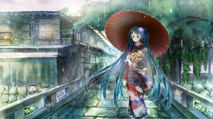栗花落の雨