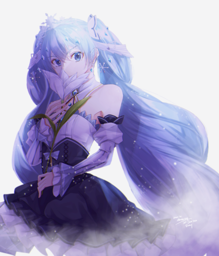 lily on the snow