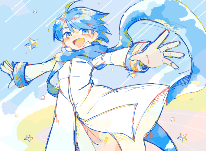 星と輝く青
