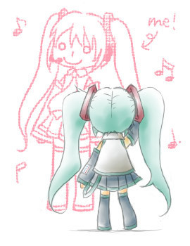 落書き中ミク