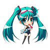 【無料素材】SD夏ミク(スク水ミク)