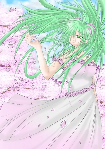 【初音ミク】花と戯れるネギ