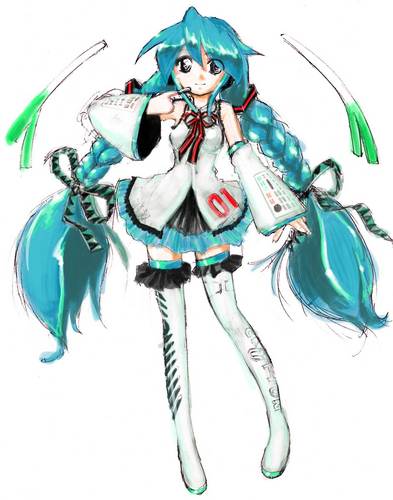 白い初音ミクさん