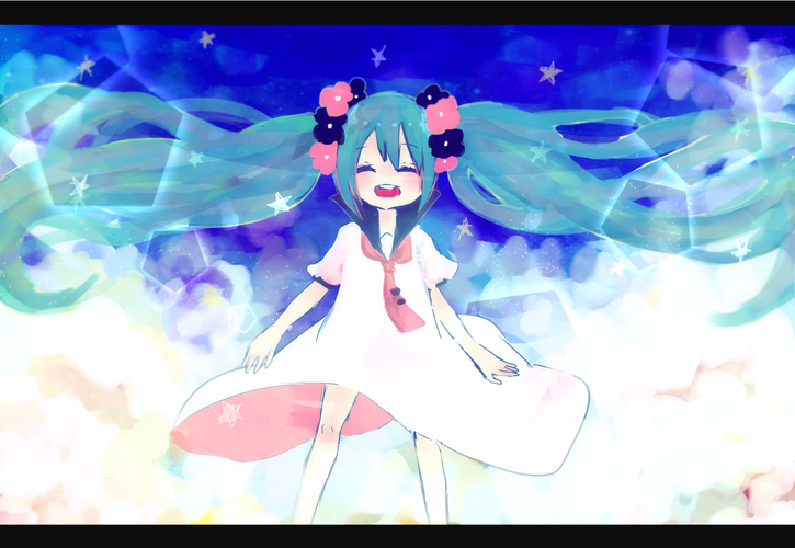 青い空。
