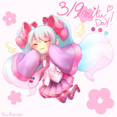 ハートとリボンいっぱいのミクちゃん