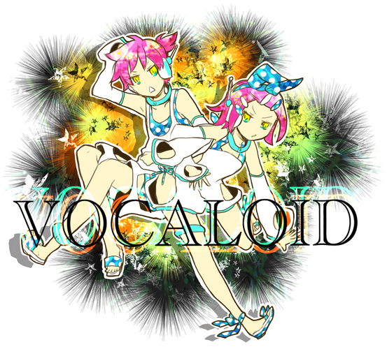 ピンク色鏡音