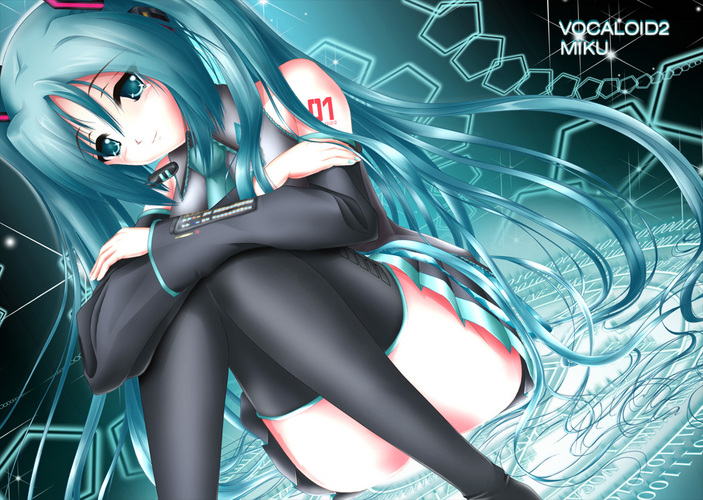 初音ミクお座り