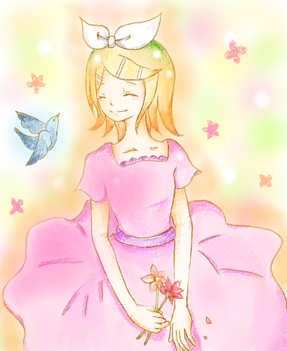 リンちゃんと小鳥