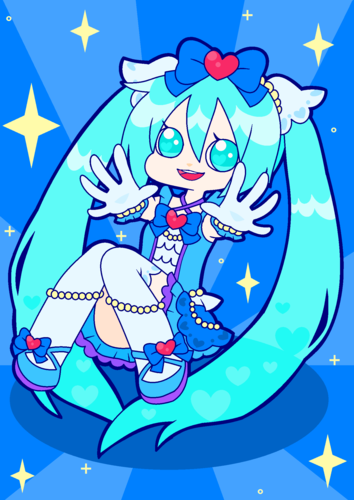 両手を広げると「10」☆+°