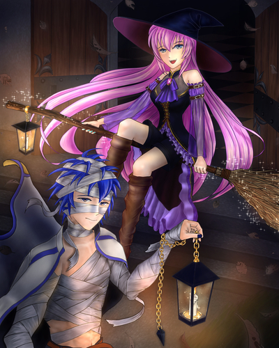 2020 ハロウィン 魔女ルカさんとミイラKAITO