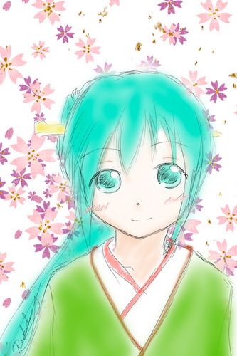 ミク描き初め