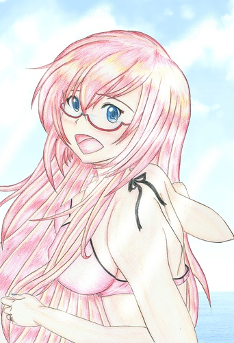 水着のルカさん