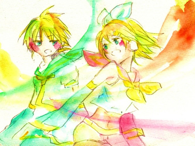 リンレンの誕生日コラボのイラスト