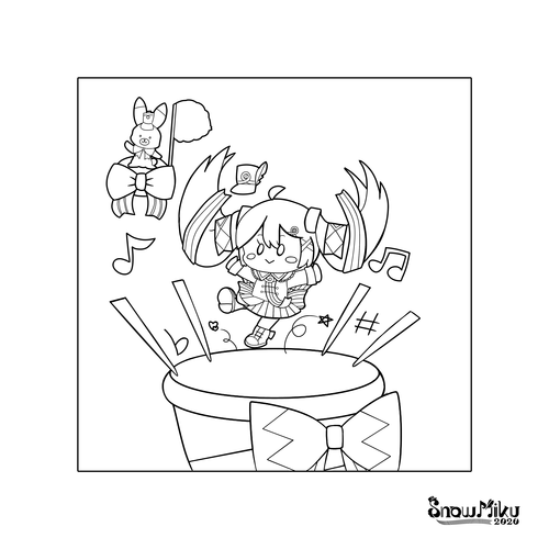 ぽんっ!!!と雪ミクさんとふわふわユキネ