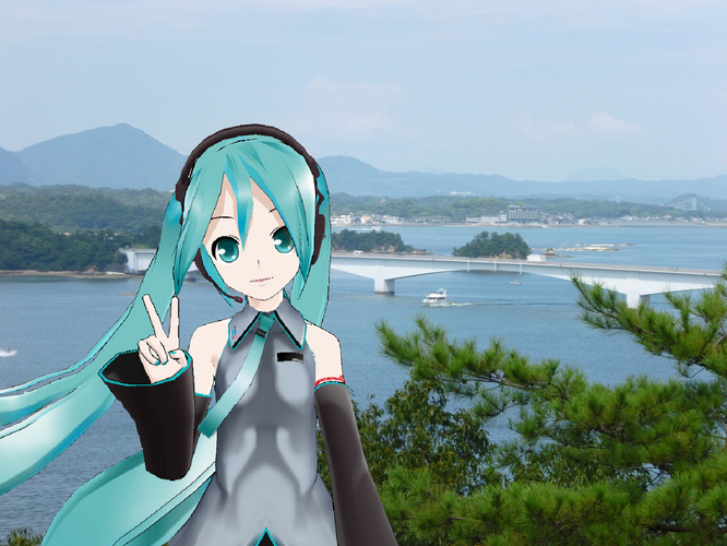 ミクさんは天草に行ったようです