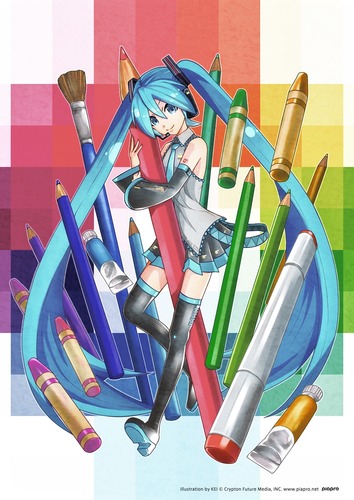 【スマホ】初音ミクのぬりえ