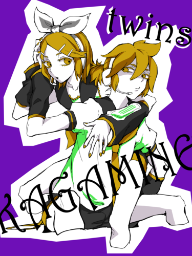 【塗り絵】鏡音【塗らせていただきました】