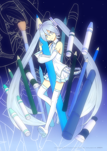 「初音ミクの塗り絵」