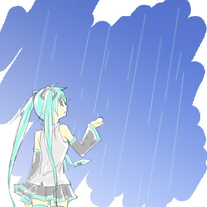 雨は流星のよう