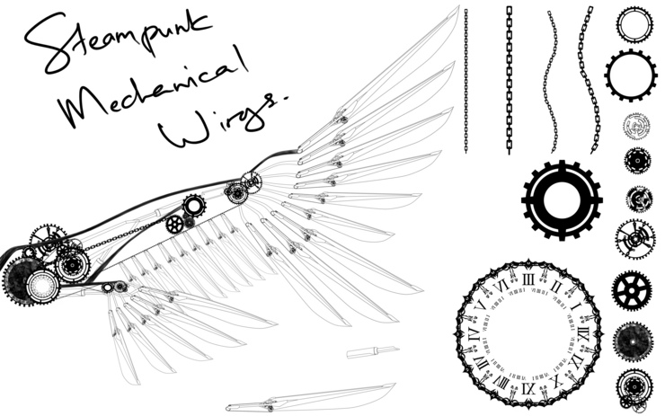 SteamPunk Mechanical Wing Design