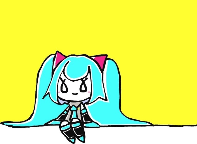 おすわりミクさん