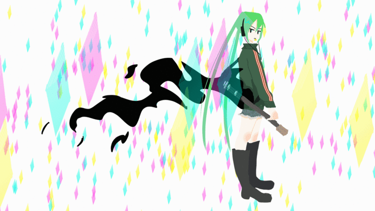 燃えるギターミクさん
