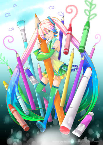 初音ミクの塗り絵
