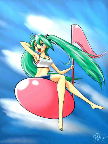 <過去絵>初めての初音ミク!