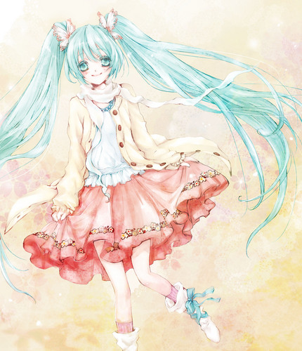 ピンクのスカート