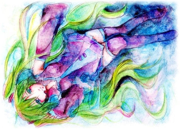 水面に揺れる