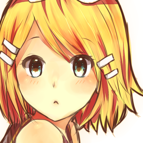 リンちゃんがこっち見てる