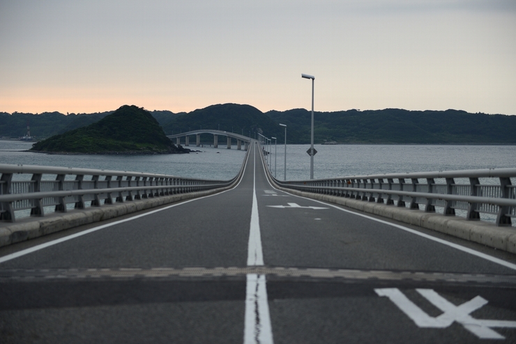 角島大橋を見渡して