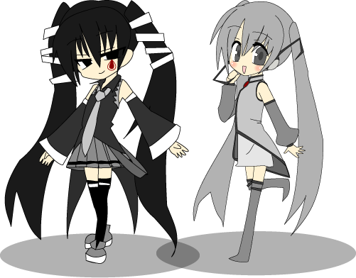 無彩色な初音さんたち