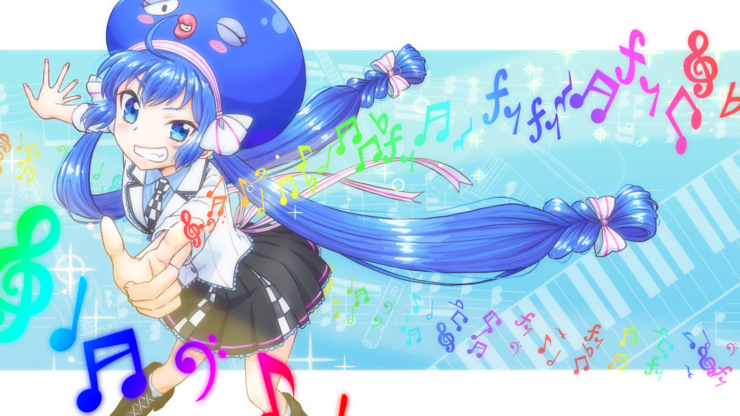 音符とウナちゃん