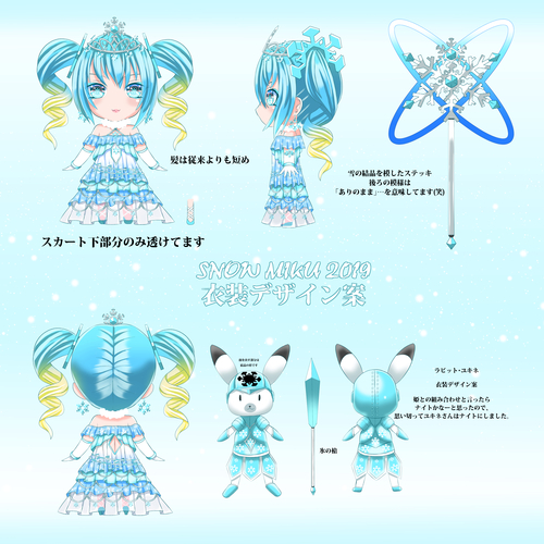 SNOW MIKU 2019衣装案。