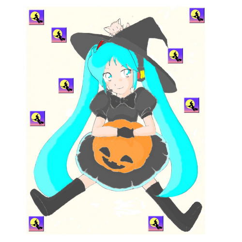 ハロウィンだから仮装してみたよ♪お供は子猫♪♪