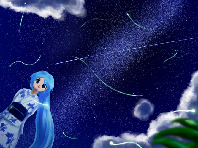 蛍の灯、星の明かり。