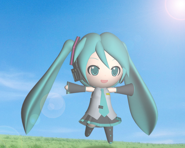 走るミクさん♪