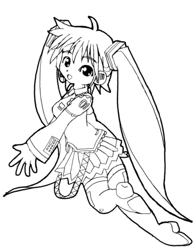 【塗り絵】ミクさん振り返る【塗ってほしいです~】