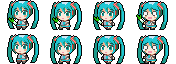 初音ミクドット絵1(32×32)