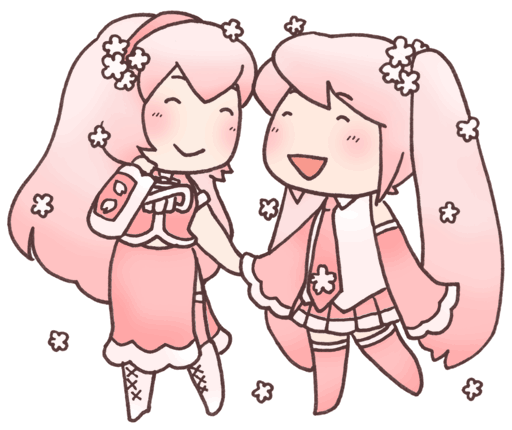 桜ミクと桜ルカ